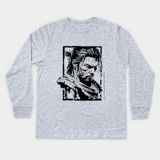 The Wandering Warrior - Ronin (Miyamoto Musashi) Kids Long Sleeve T-Shirt